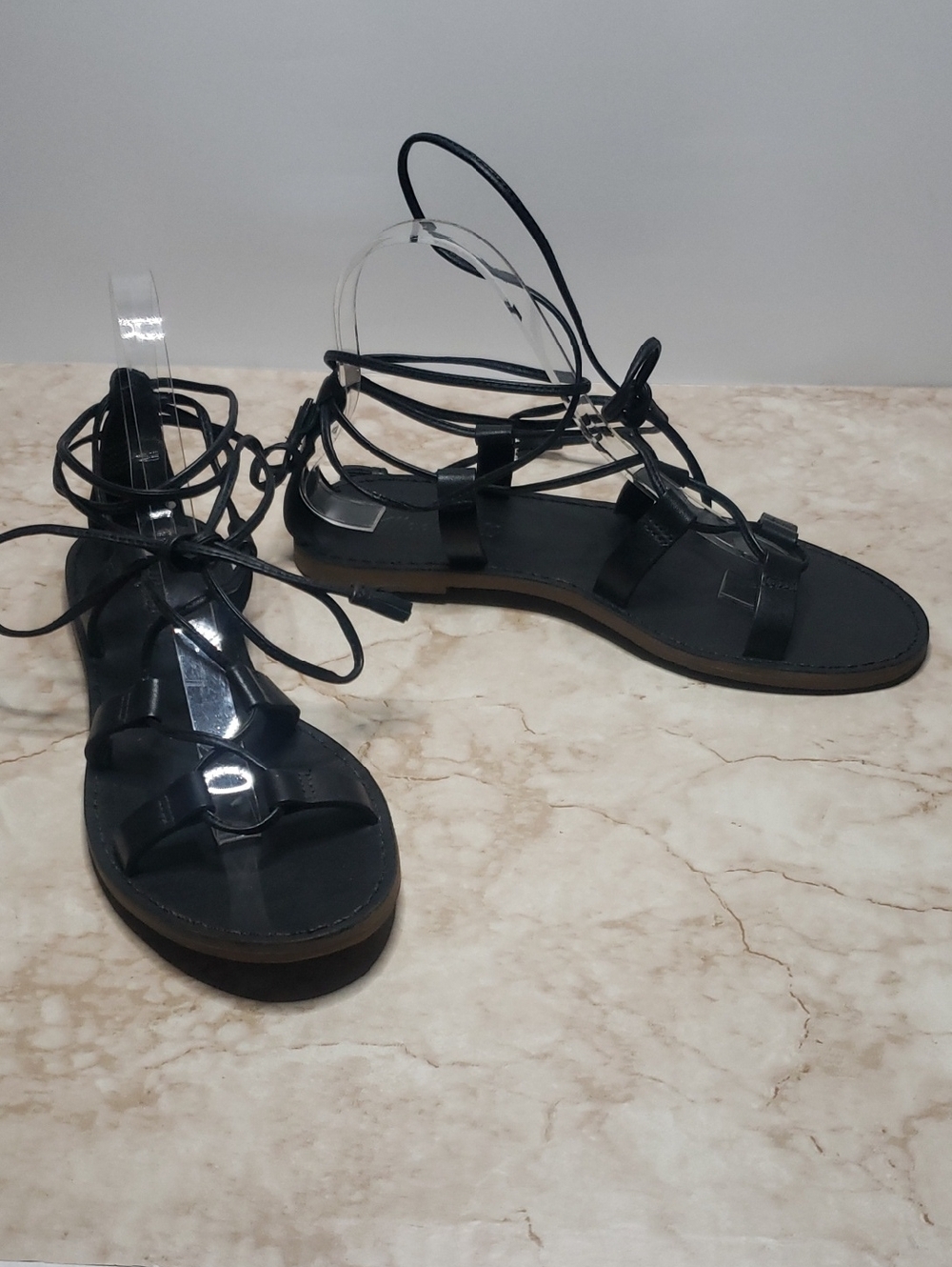 Madewell Lace-Up Black Women's Gladiator Sandals Size 8